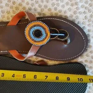 Shoes | Unisex Maasai Leather Sandals Size 15 Or 42  display picture 3